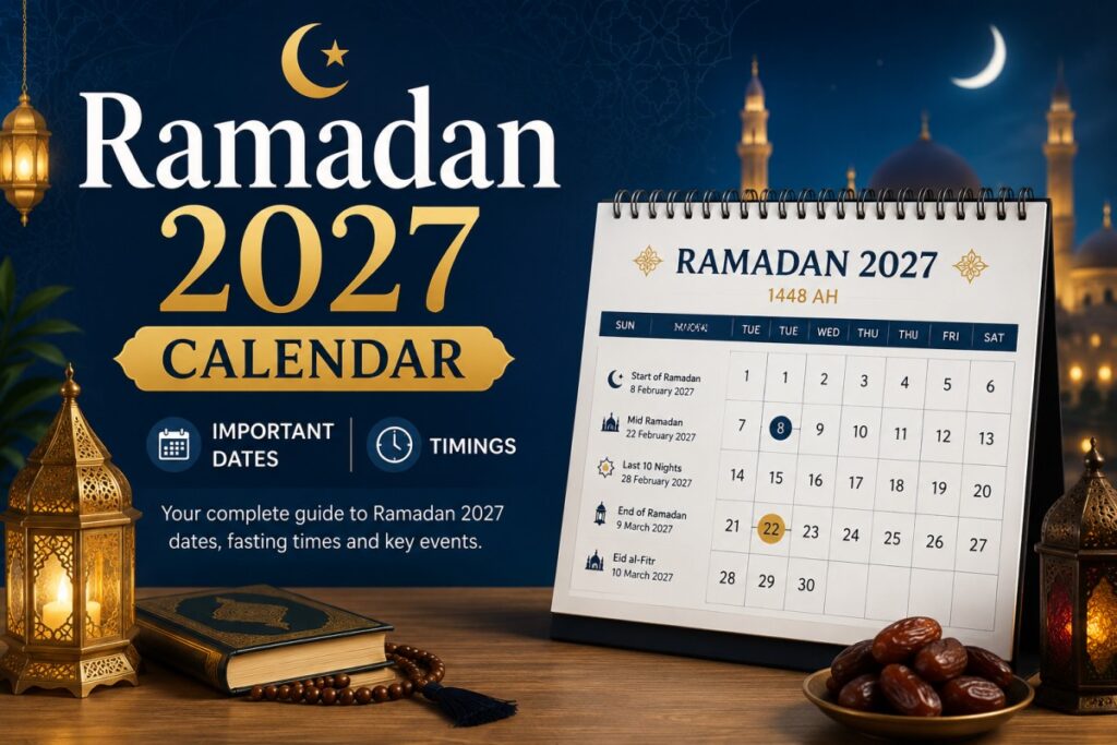 Ramadan 2027 Calendar: Important Dates and Timings 1 Ramadan 2027 Calendar