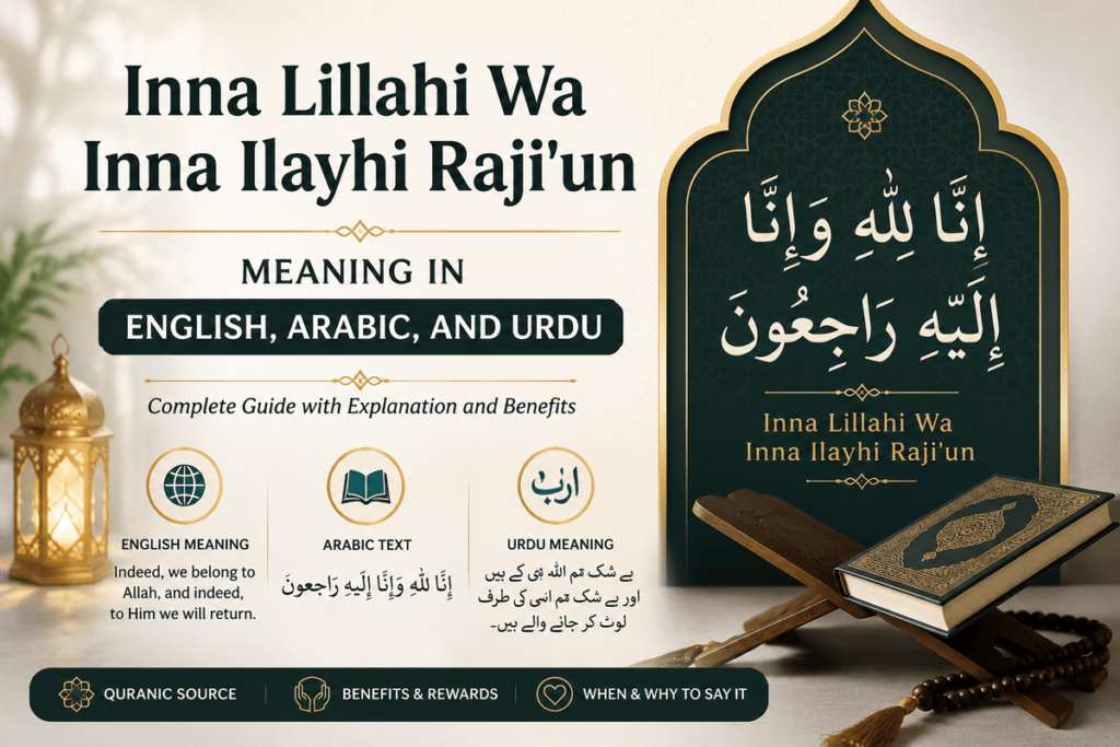 Inna Lillahi Wa Inna Ilayhi Raji'un